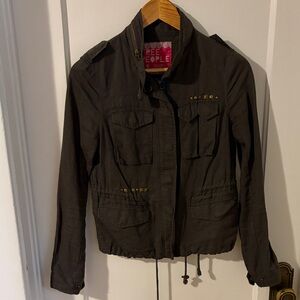 Free People Studded Military Utility Jacket